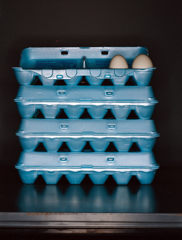 Stack of cartons of eggs. (Photo by Romulo Yanes/Condé Nast via Getty Images)