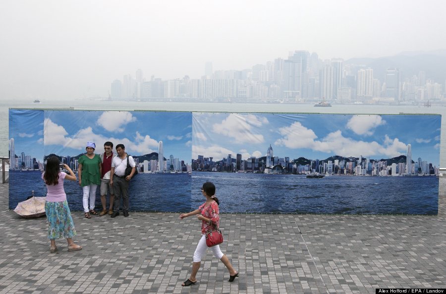 HONG KONG SEES VERY HIGH AIR POLLUTION LEVELS.